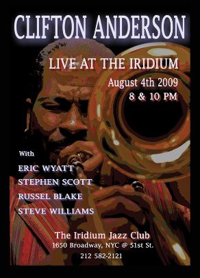 Clifton Anderson Quintet Returns to NYC with Iridium Gig