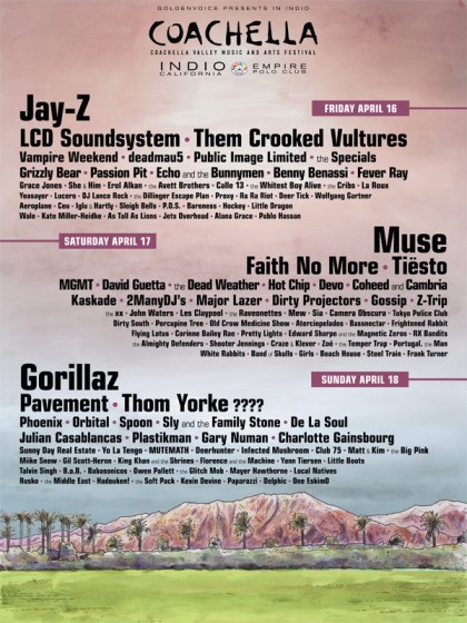 COACHELLA Announces 2010 Line-Up