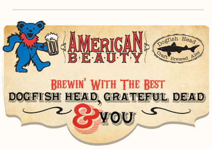 Dogfish Head & Grateful Dead American Beauty Beers