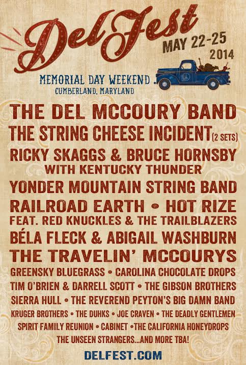 Delfest Announces 2014 Lineup, Including Del, SCI, Yonder, RRE