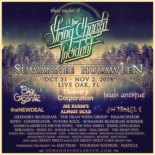 Suwannee Hulaween Announces Additional Artists