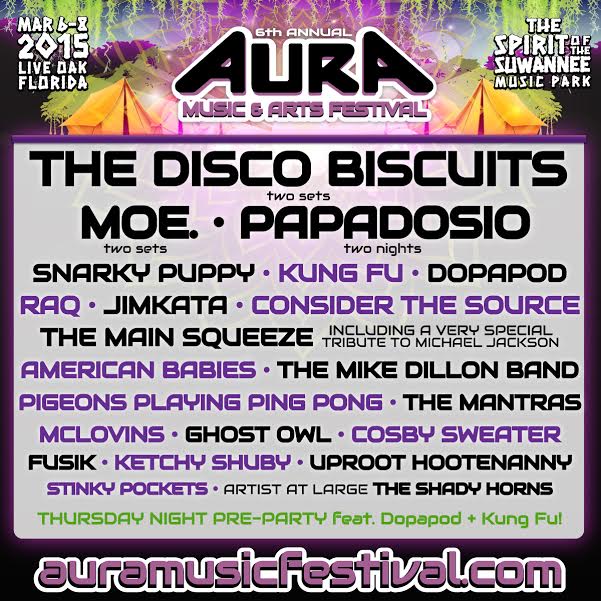 AURA Adds Two Headlining Sets by moe.