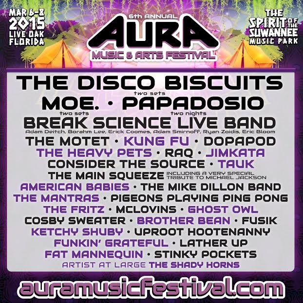AURA Music & Arts Festival Adds Tauk, The Motet, Heavy Pets & Others