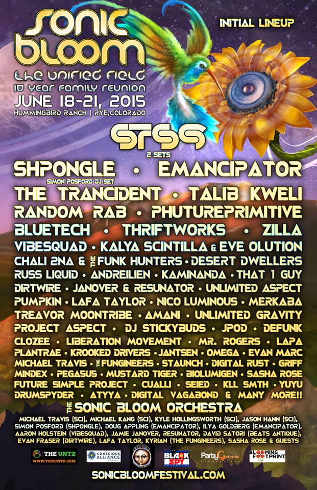 Sonic Bloom Releases Initial 2015 Lineup