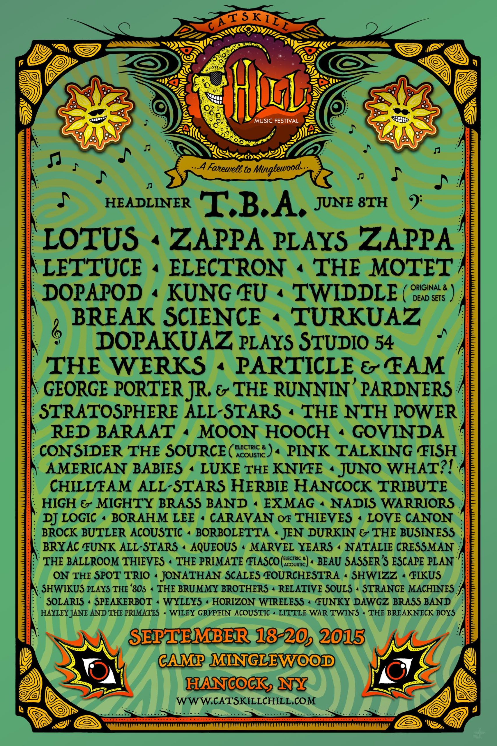 Catskill Chill 2015 Line-Up Announcement