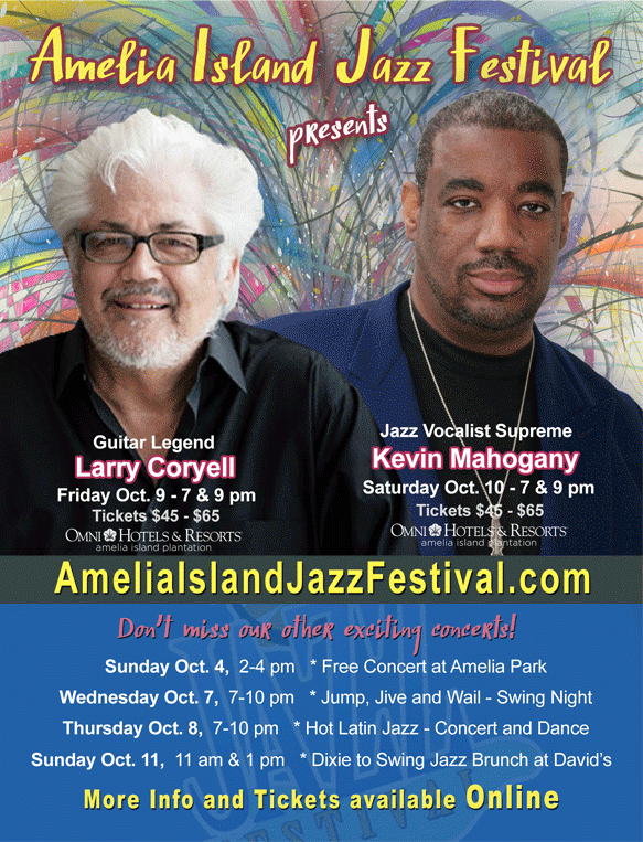 Larry Coryell and Kevin Mahogany Headline Amelia Island Jazz Festival