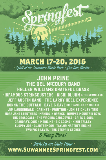 Suwannee Springfest 2016 Initial Lineup