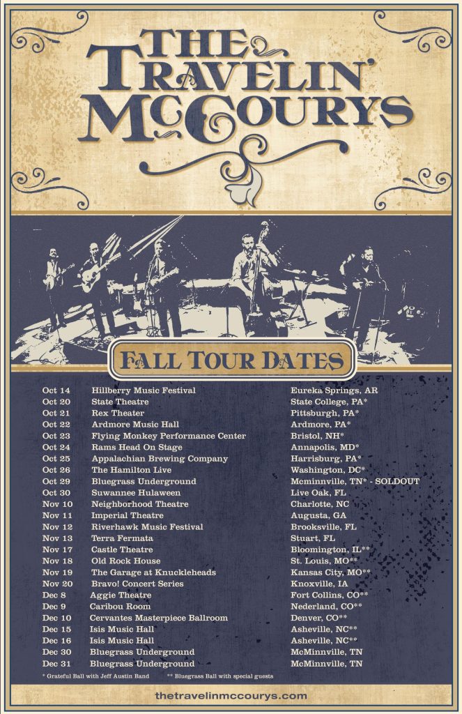 Travelin' McCourys Announce NYE Show