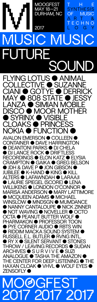 Moogfest Reveals 2017 Music Lineup