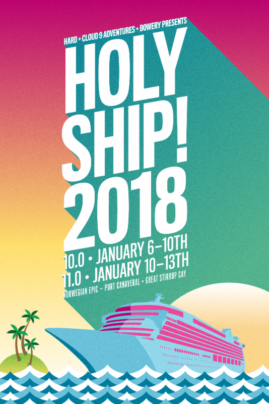 HOLY SHIP! Announces Two 2018 Sailings