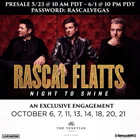 Rascal Flatts Returns To Las Vegas in Oct.