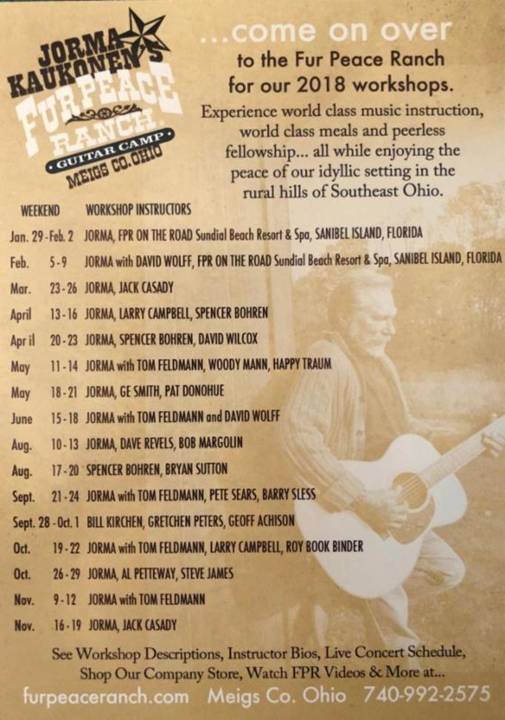 Jorma Kaukonen's Fur Peace Ranch Offers Music and Fun for 2018