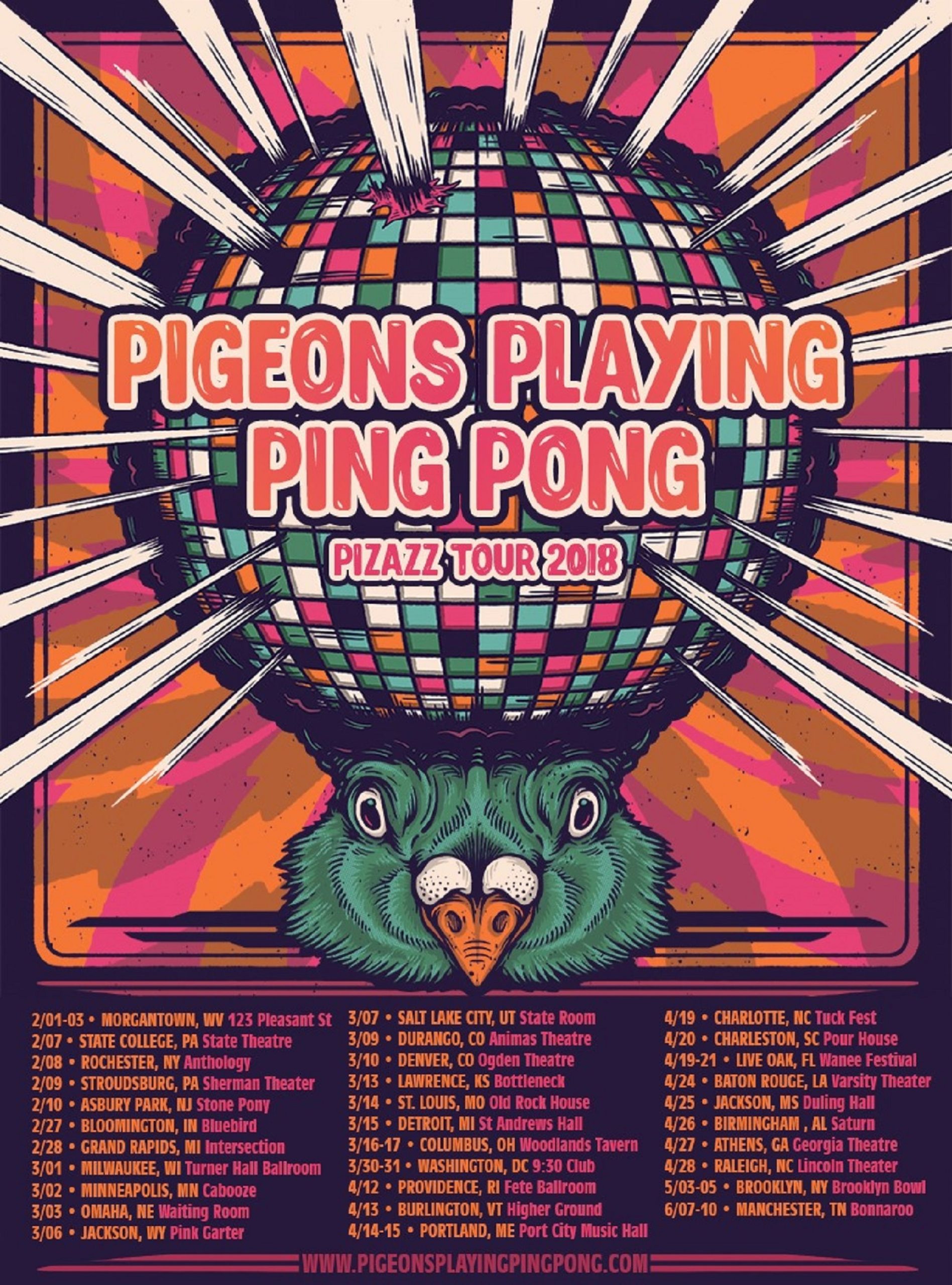 Pigeons Playing Ping Pong Announces Bonnaroo Play + Spring 2018 Tour Dates