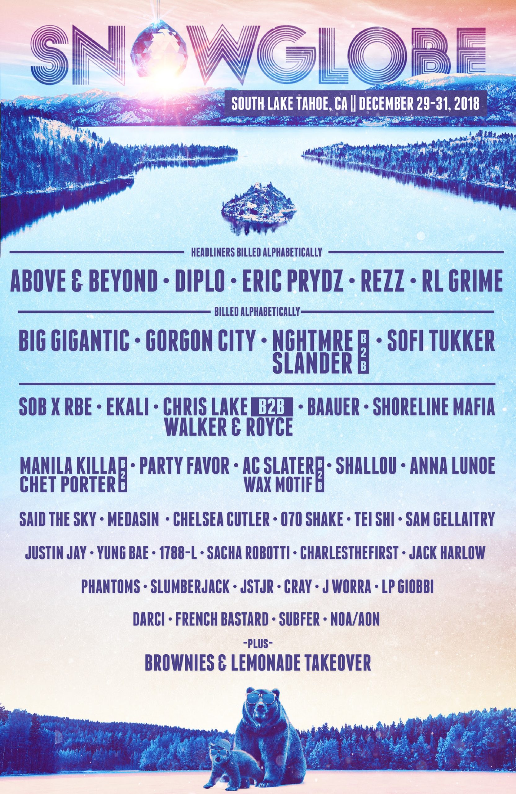 Artist Lineup Announced for 8th Annual SnowGlobe Music Festival