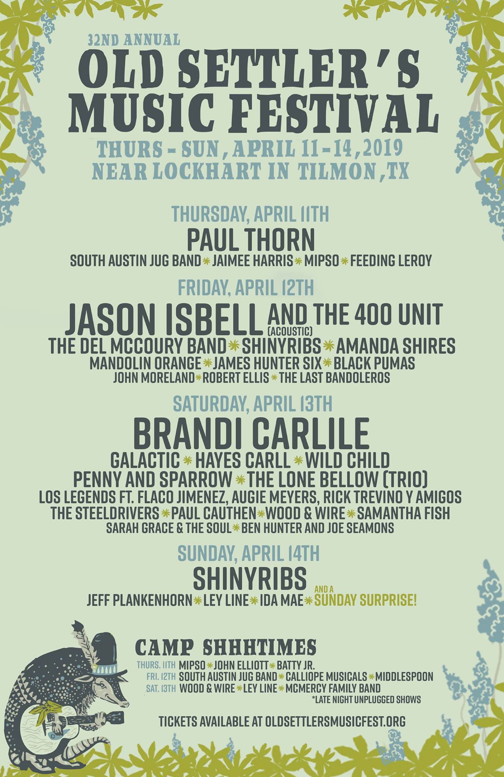 Celebrating 32 Years, Old Settler's Music Festival Reveals Daily Lineups