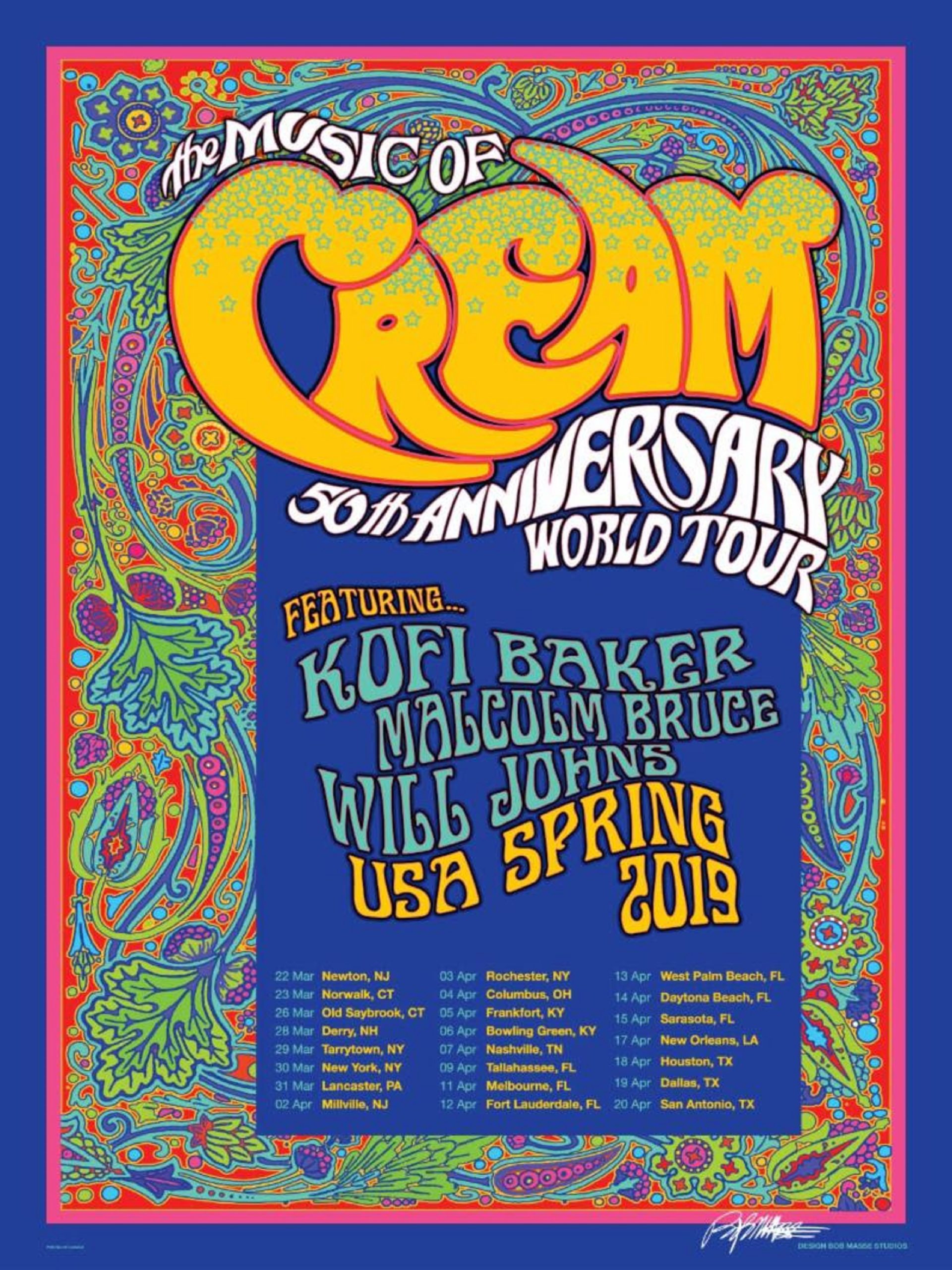 THE MUSIC OF CREAM: 50th Anniversary World Tour Returns To The U.S. This Spring
