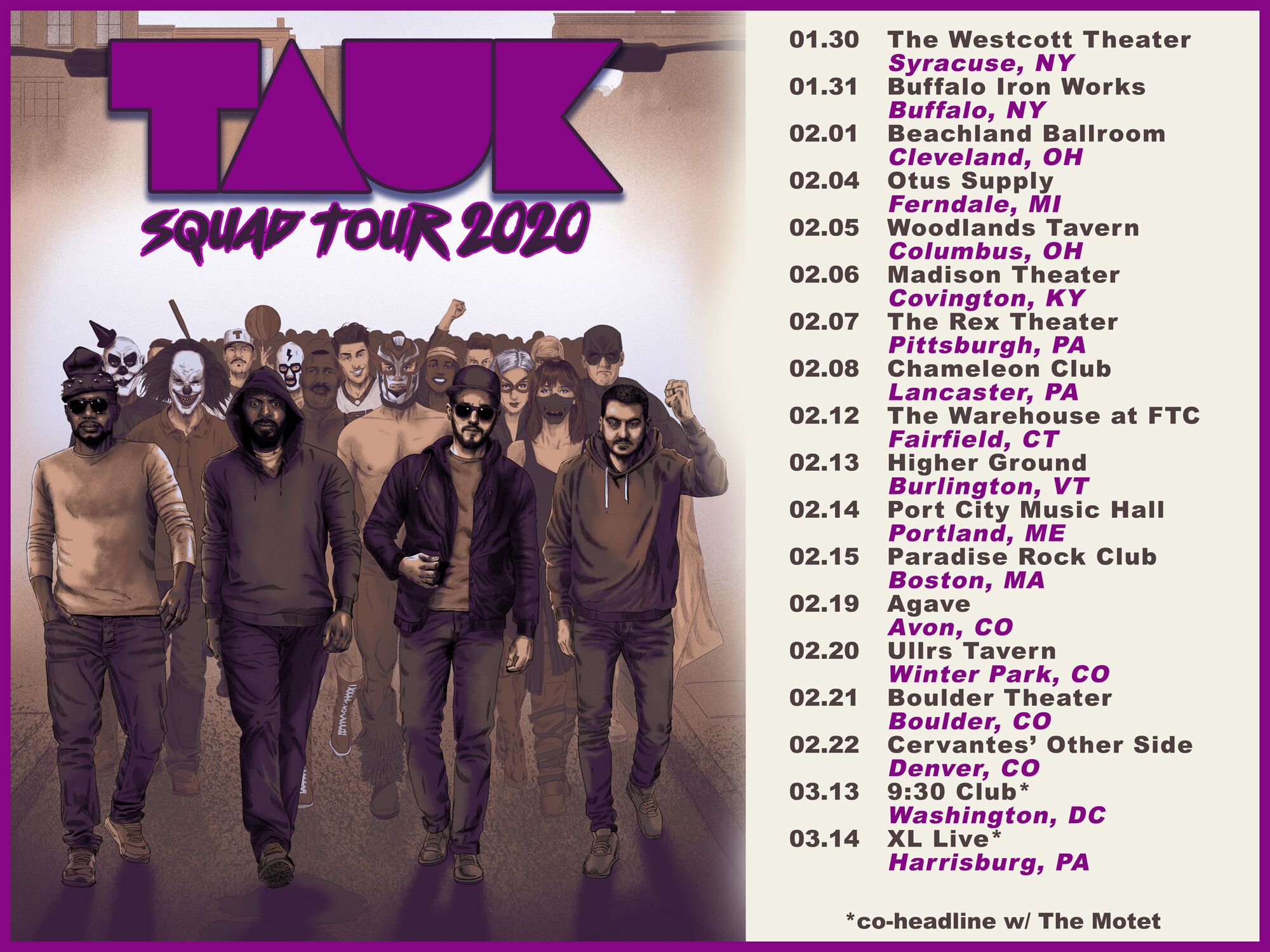 TAUK Announces Winter "Squad Tour 2020 – Part 1"