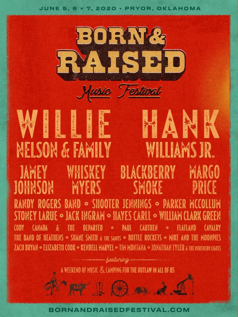 BORN & RAISED MUSIC FESTIVAL Announces Inaugural Lineup Headlined By Willie Nelson & Family and Hank Williams Jr.