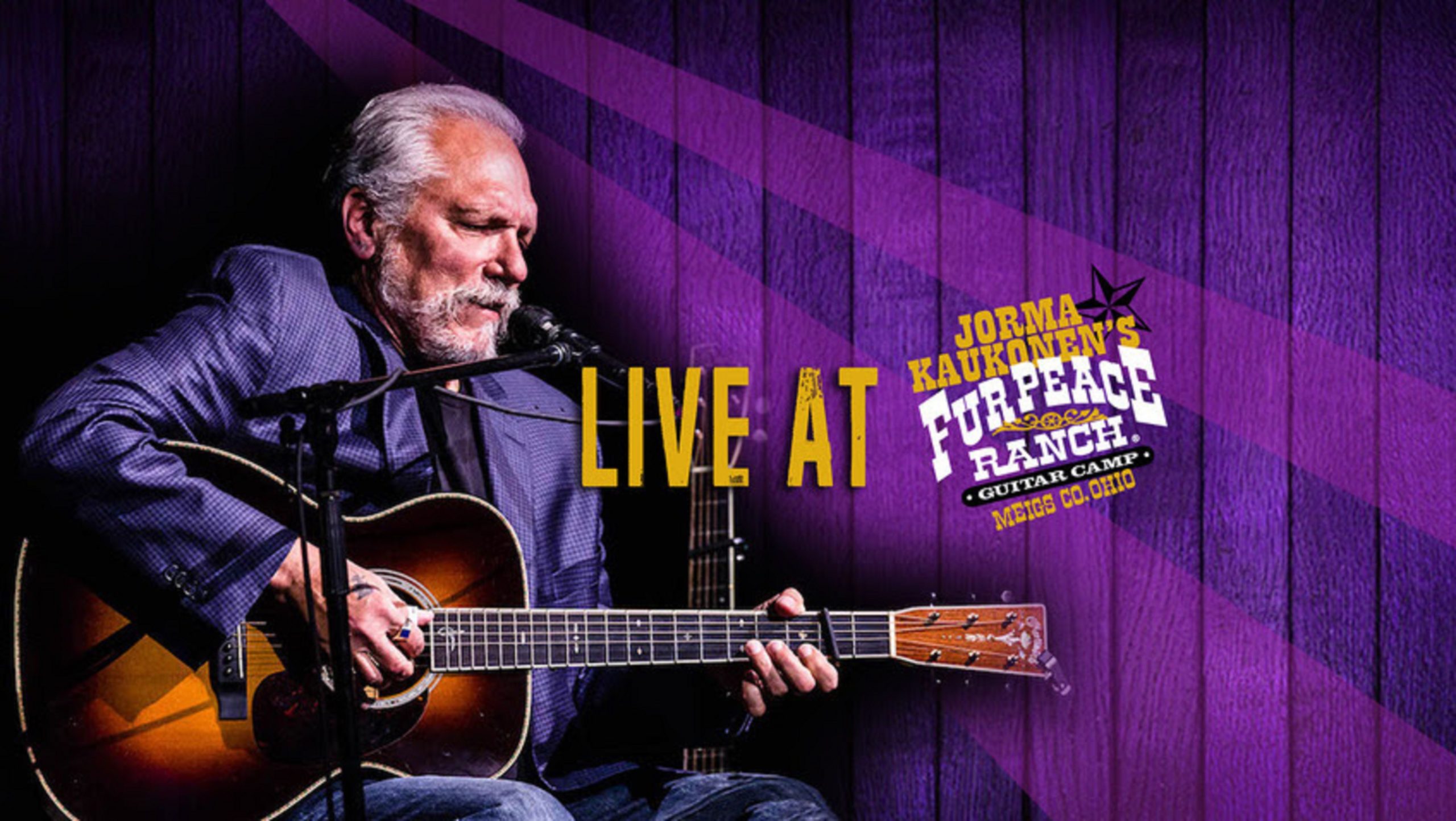 Jorma Kaukonen will perform a "Live from the Fur Peace Ranch" on Saturday