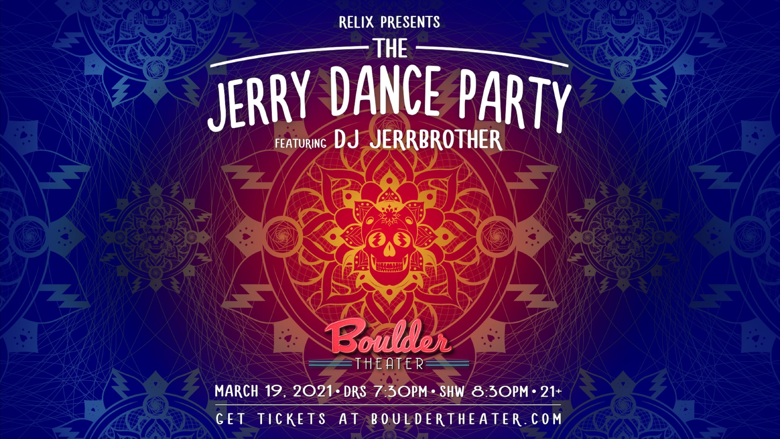 Jerry Dance Party @ Boulder Theater rescheduled for March 19th, 2021