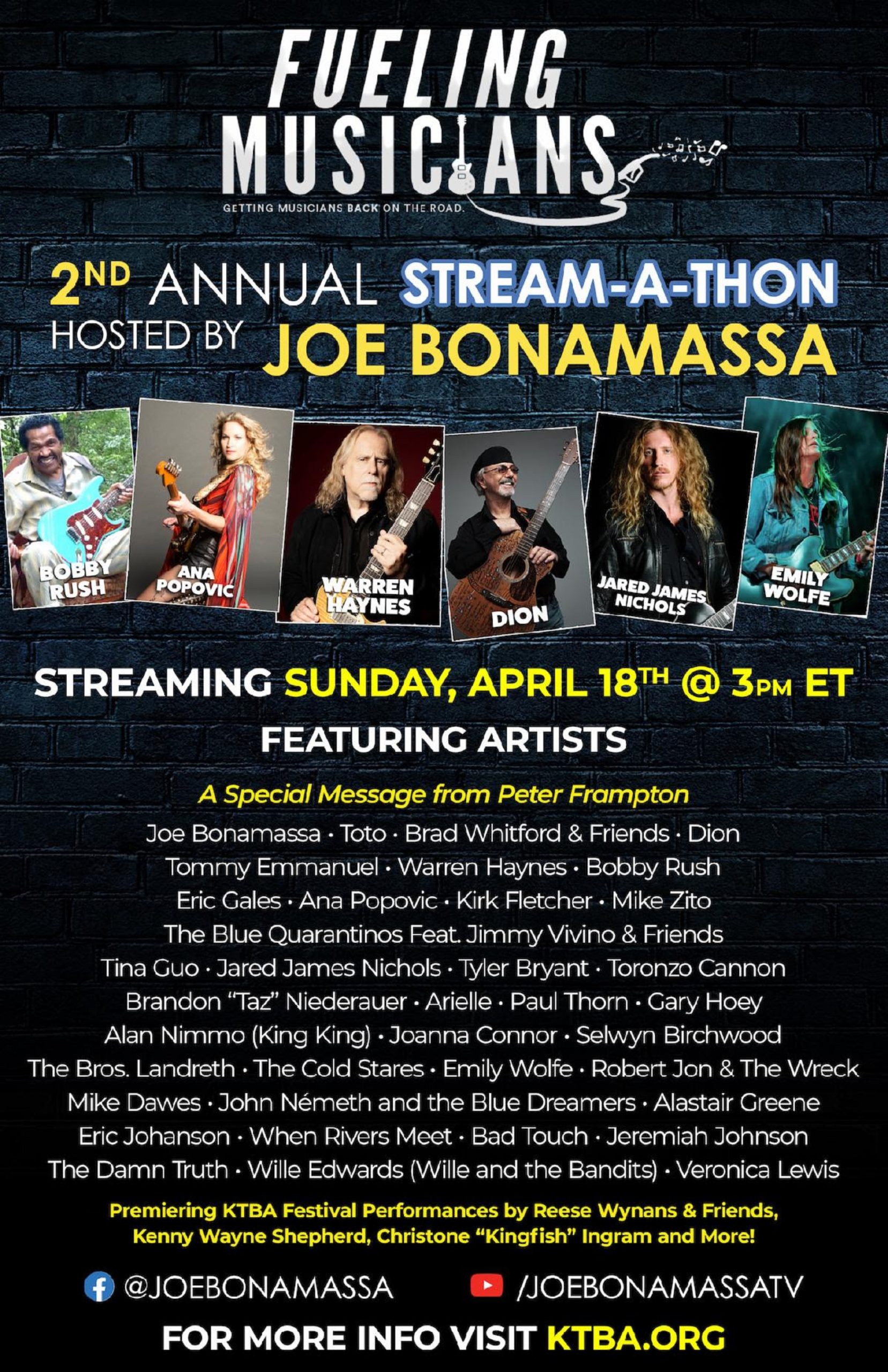 Joe Bonamassa to host 2nd annual Stream-A-Thon this Sunday 4/18 @ 3pm ET; Raising money for musicians impacted by COVID-19