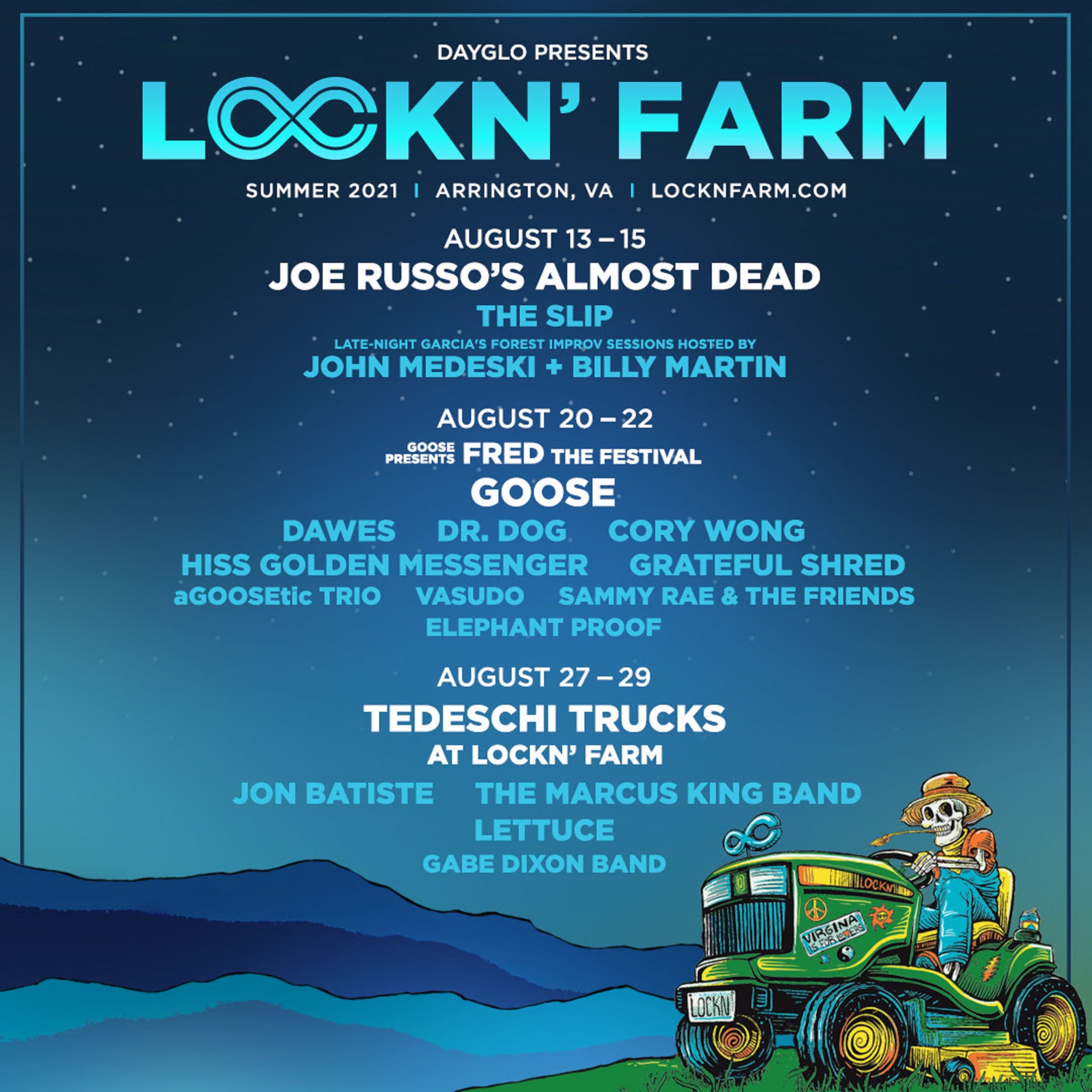 LOCKN' announces 3 weekend mini fests in August