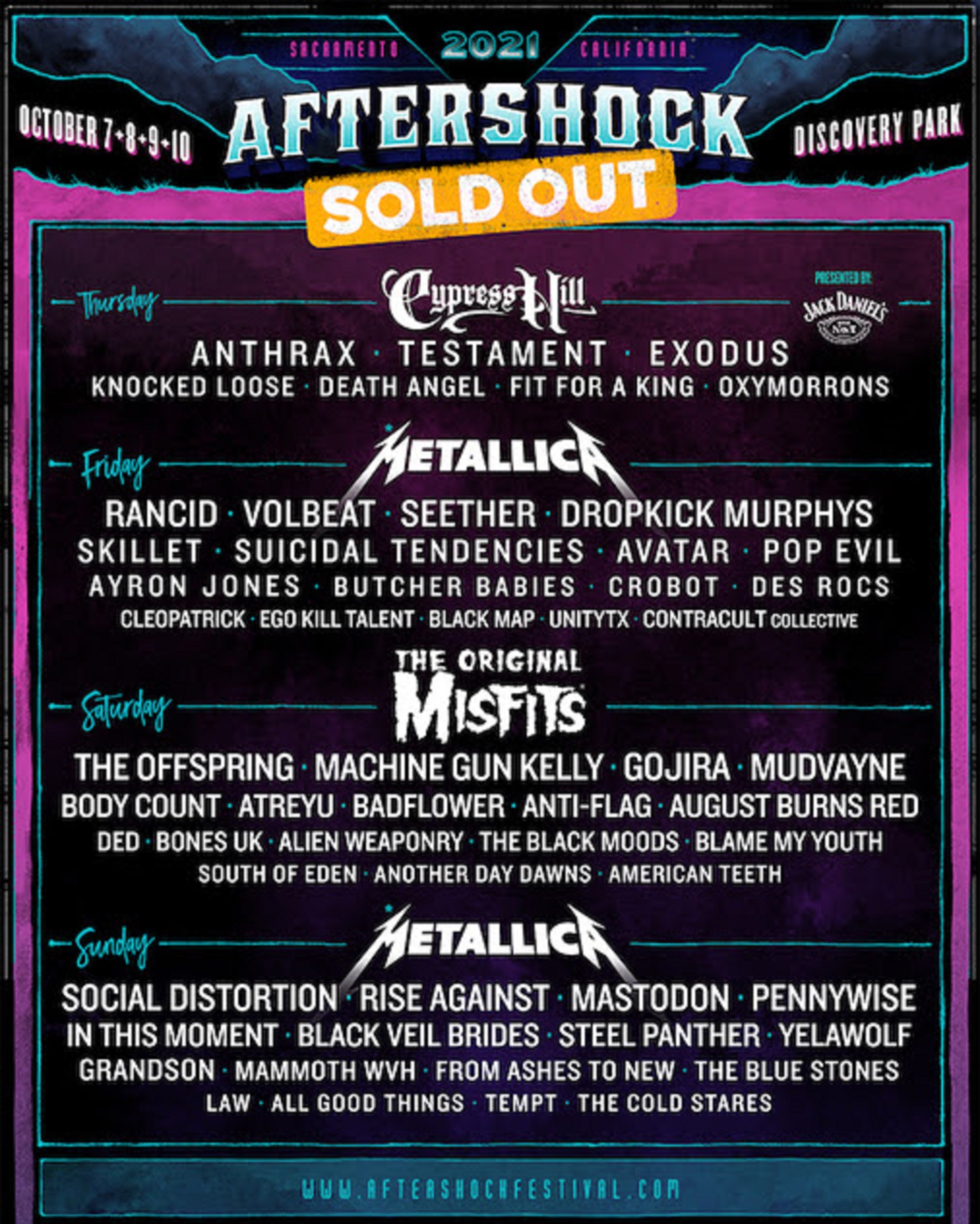 Aftershock 2021: Performance Times & Onsite Experiences Announced For Sold Out October 7-10 Festival