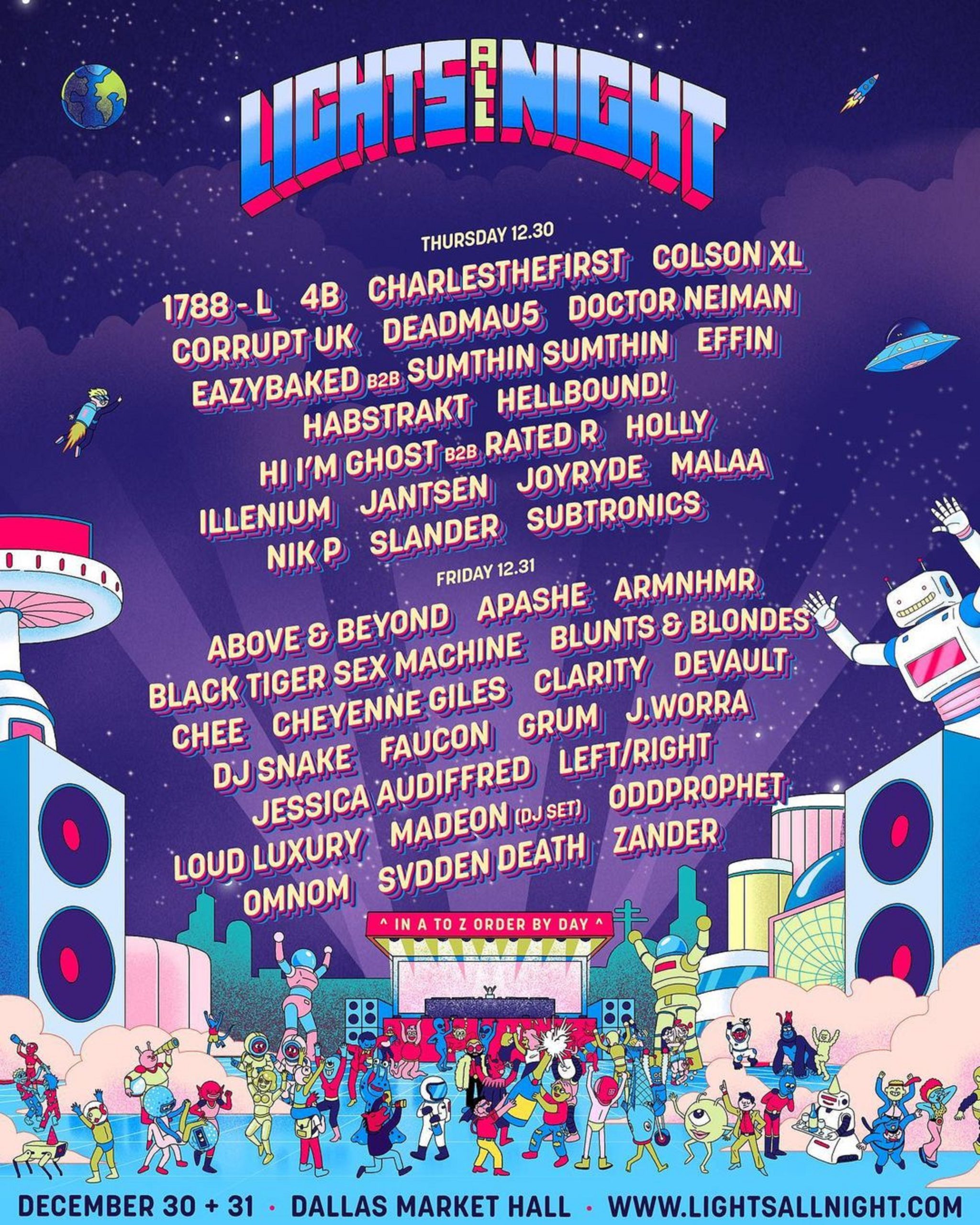 Lights All Night Reveals Full 2021 NYE Music Lineup