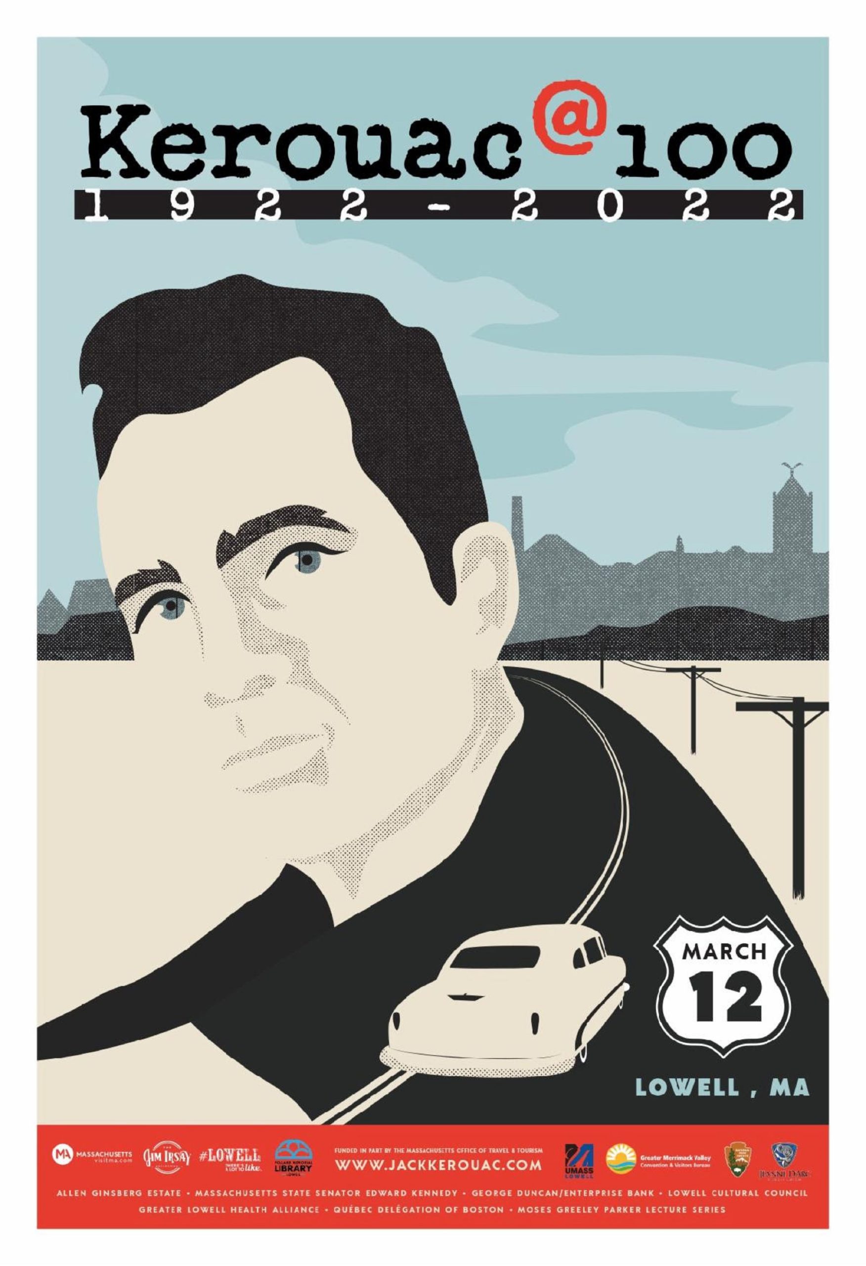JACK KEROUAC Centennial Birthday Event Schedule Announced via THE JACK KEROUAC ESTATE & KEROUAC @ 100 COMMITTEE