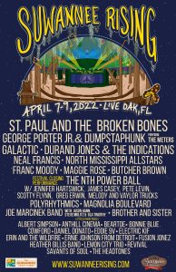 SUWANNEE RISING MUSIC FESTIVAL REVEALS 2022 LINEUP