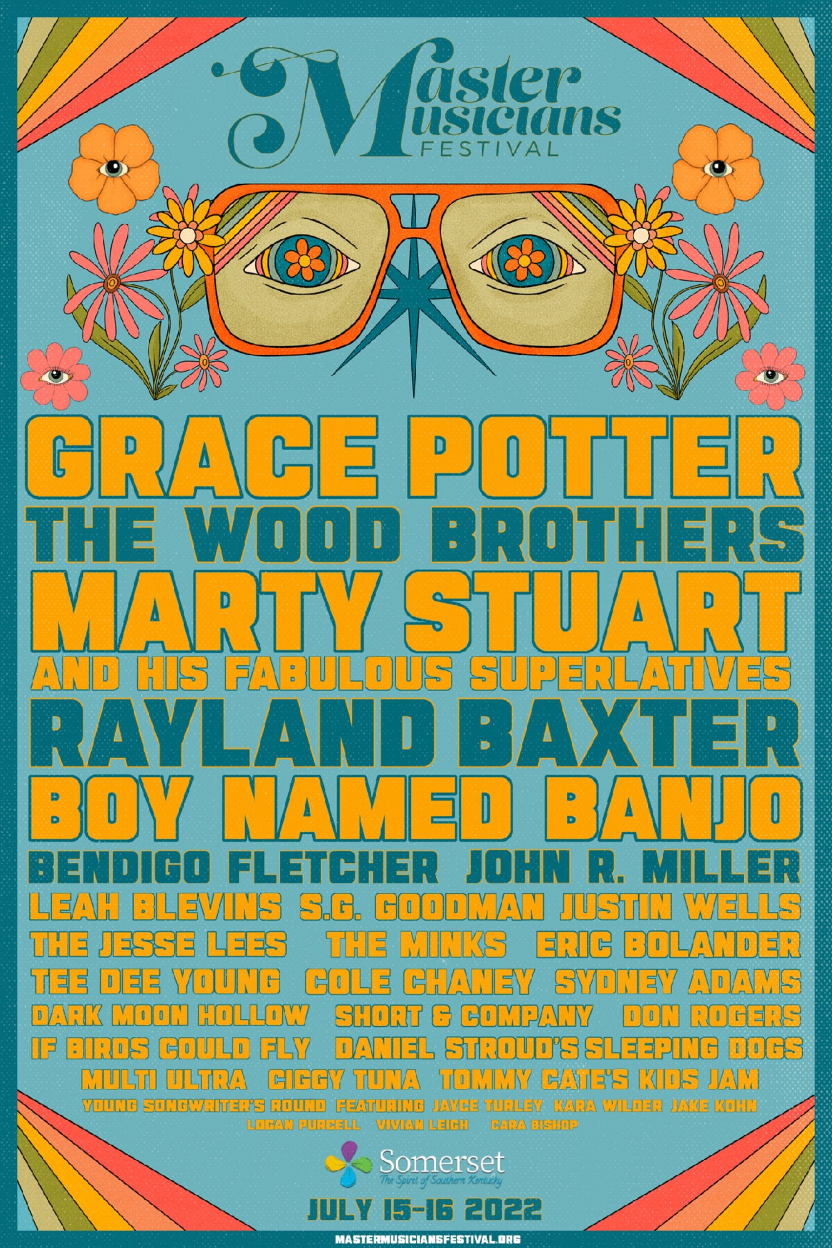 Master Musicians Festival To Bring Grace Potter, The Wood Brothers, Marty Stuart, And More To Somerset, Kentucky, July 15 and 16