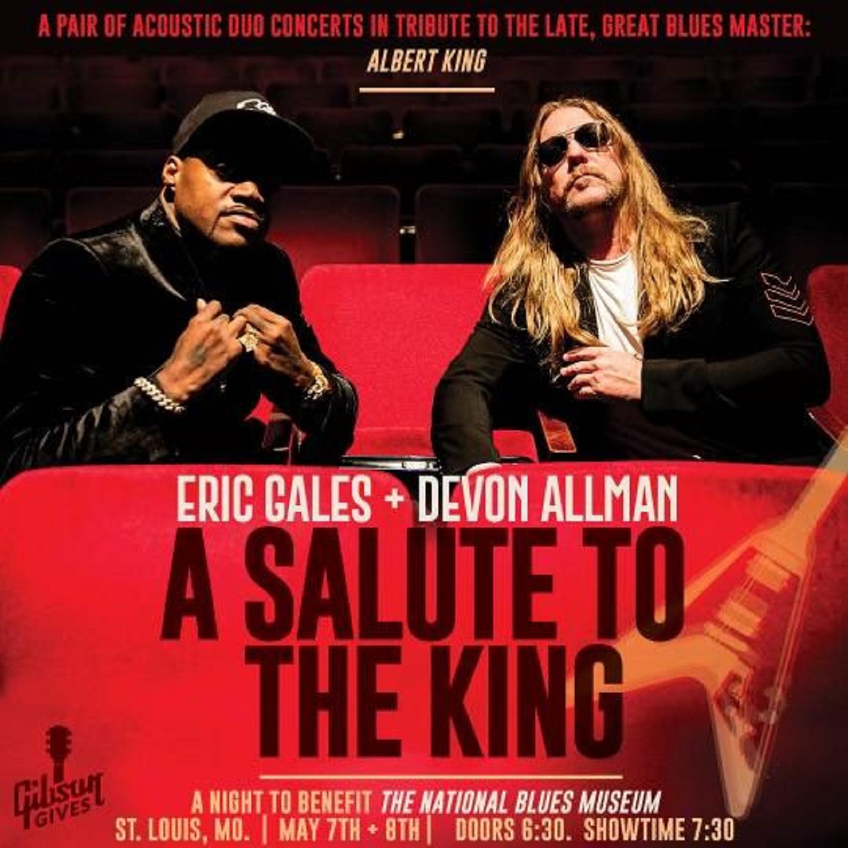Gibson Gives Presents: Devon Allman and Eric Gales a two night benefit at the National Blues Museum in St. Louis