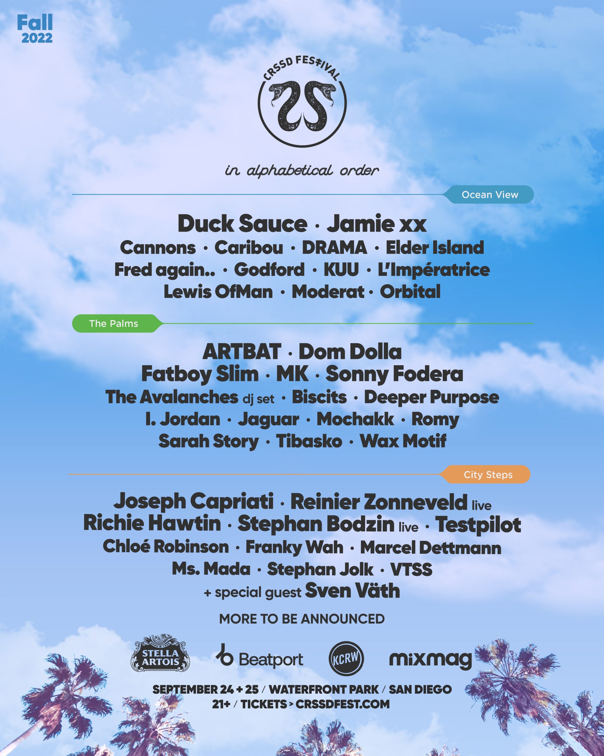 CRSSD Festival Announces 2022 Fall Edition Lineup