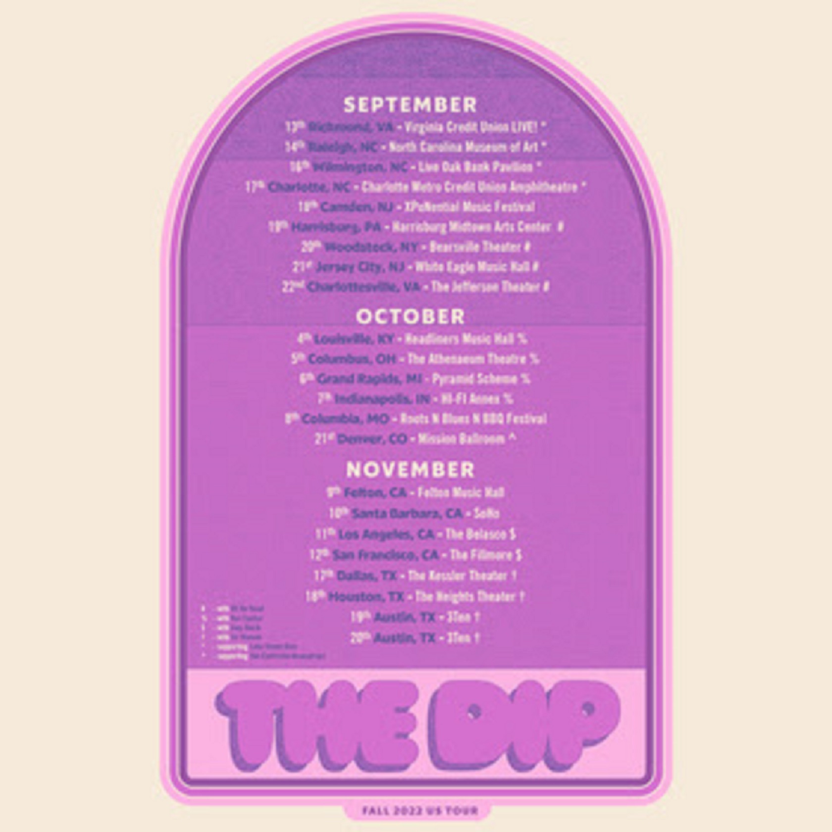 The Dip confirm fall headline tour