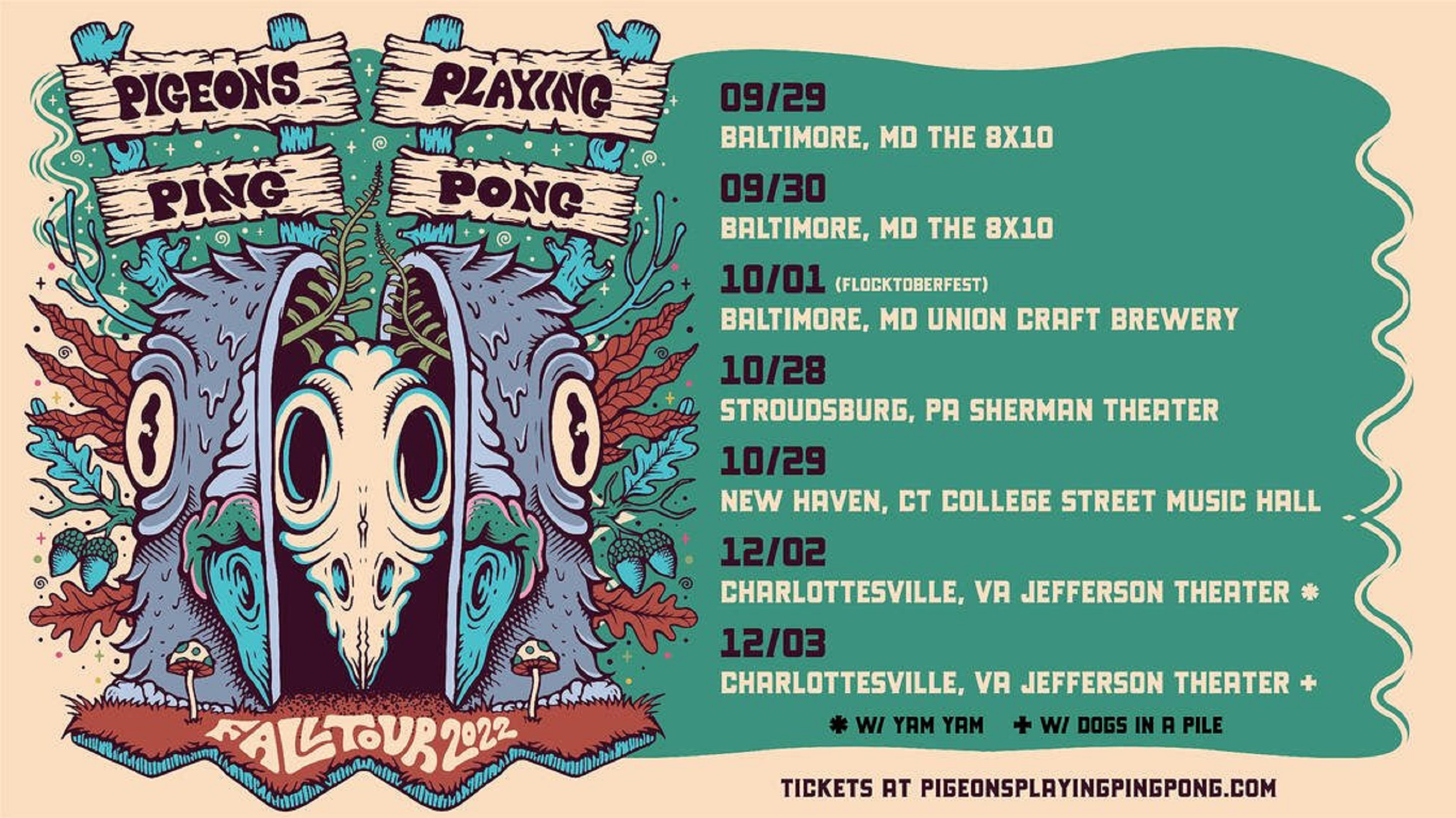 PIGEONS PLAYING PING PONG ANNOUNCES FALL 2022 TOUR DATES