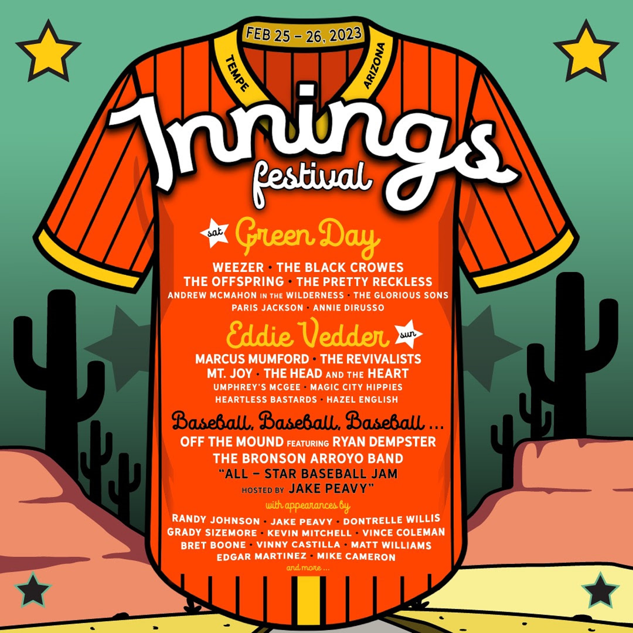 Eddie Vedder Headlining Innings Festival