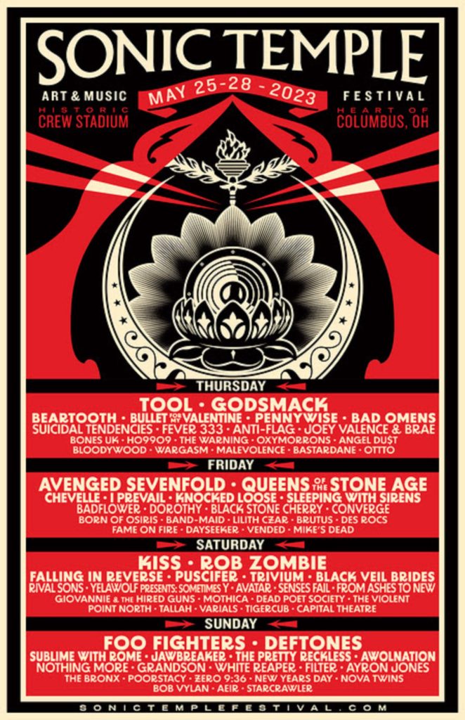 Sonic Temple Art & Music Festival Announces 2023 Lineup