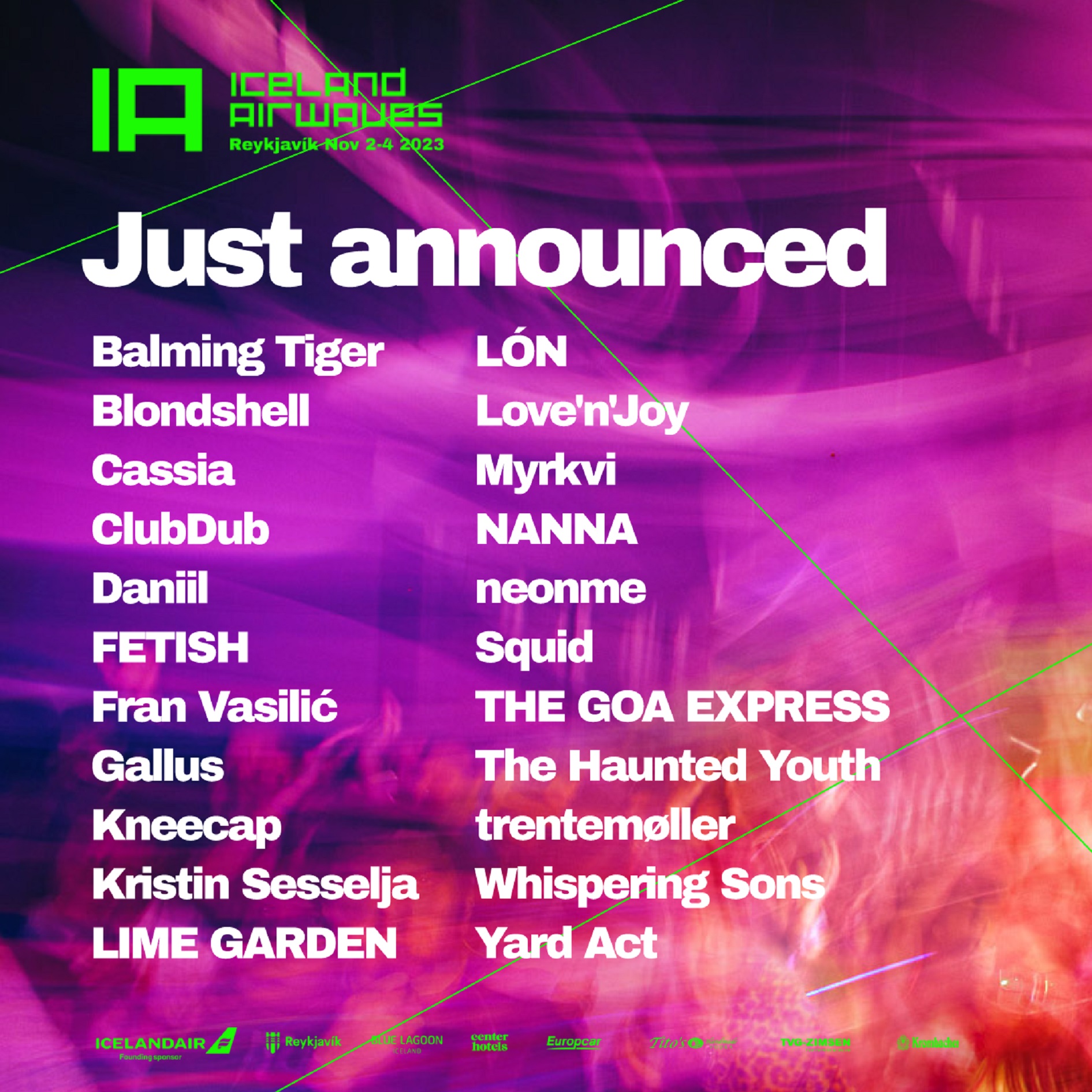 Iceland Airwaves announces 2023 Lineup