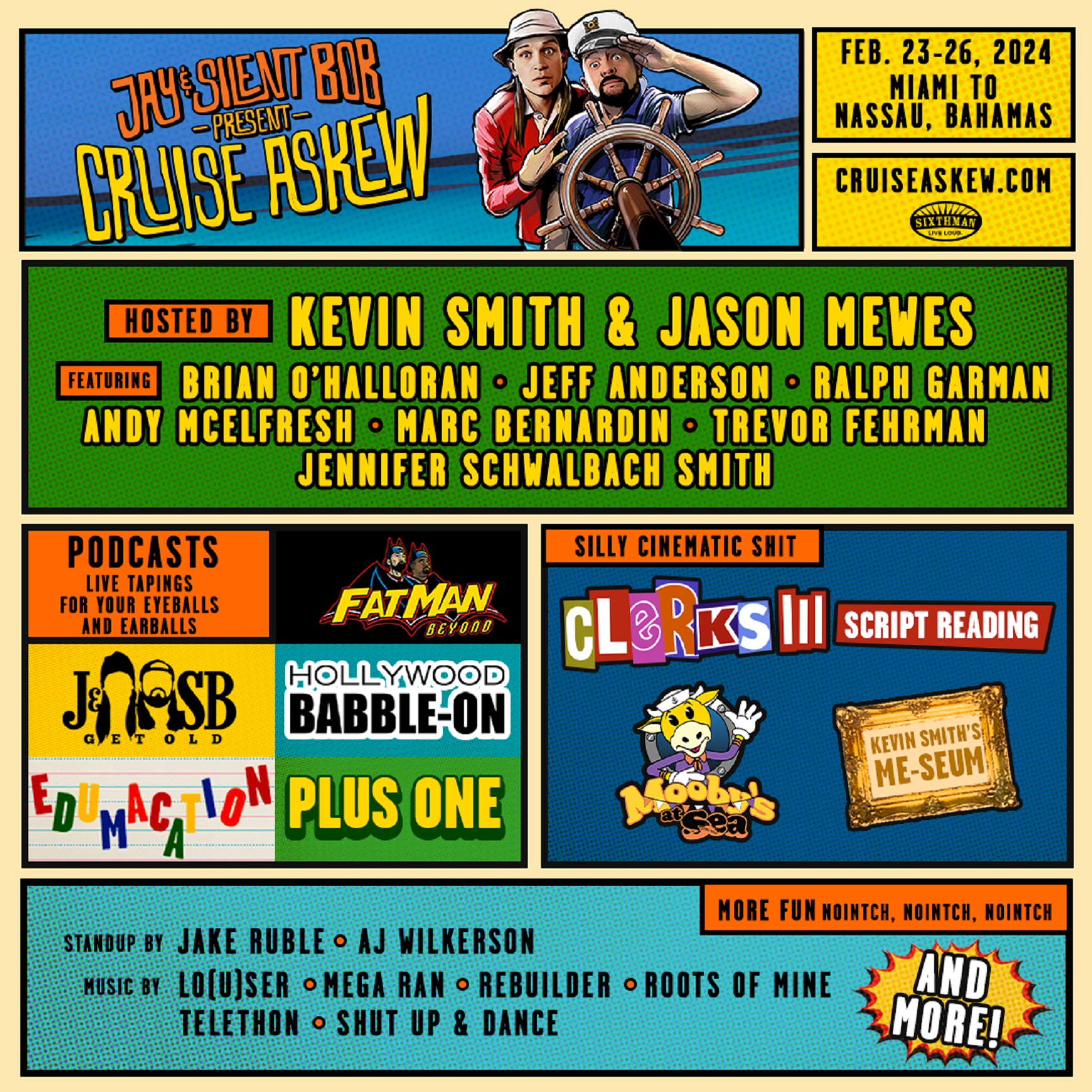 Kevin Smith and Sixthman announce "Jay and Silent Bob Present Cruise Askew"