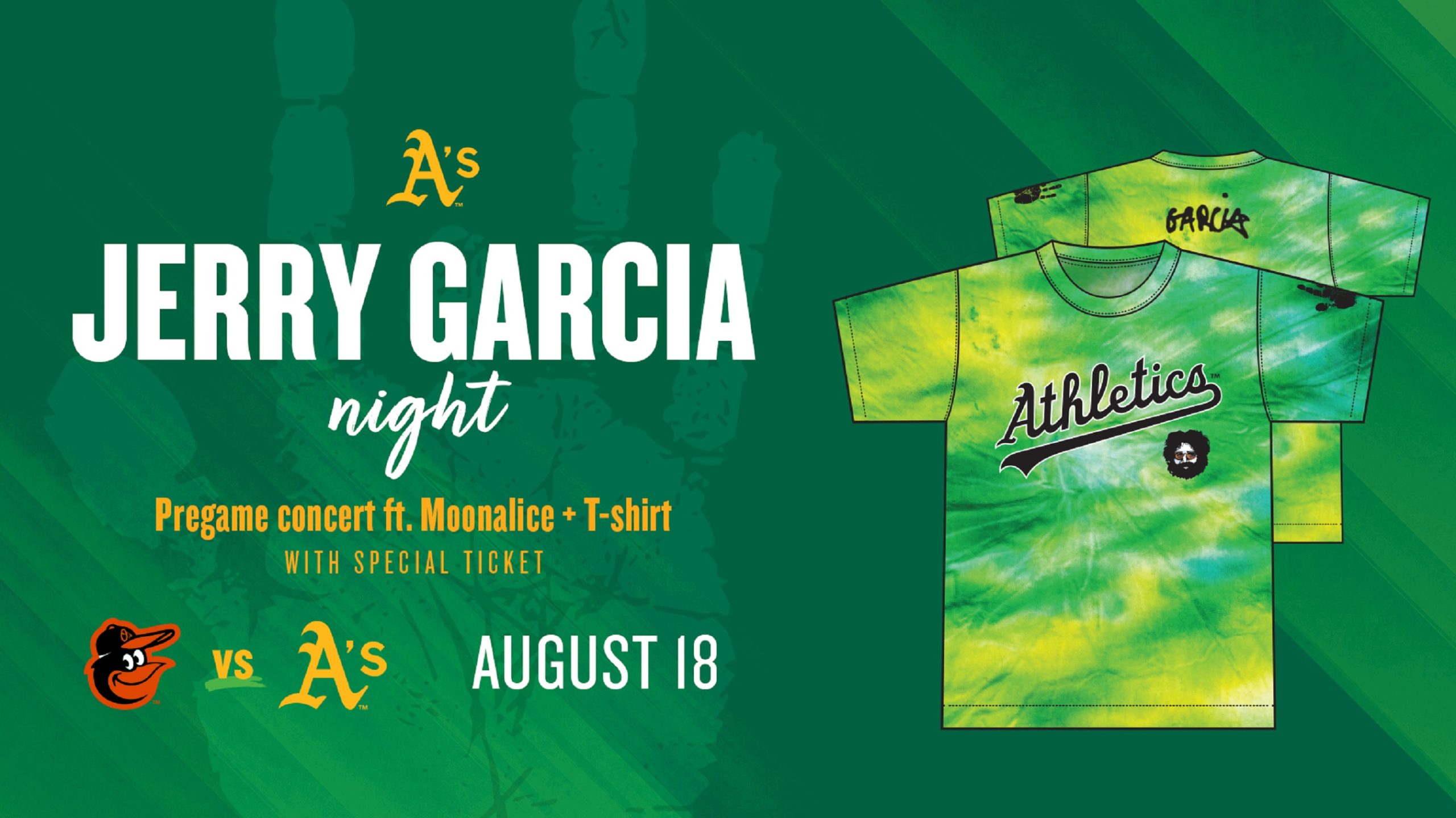 A's Jerry Garcia Night – pregame concert with Moonalice | 8/18/23