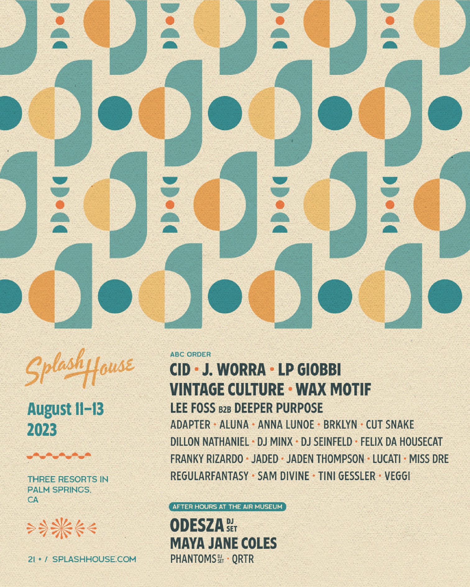 Splash House Reveals Artist Lineups for August 2023 Double Weekenders