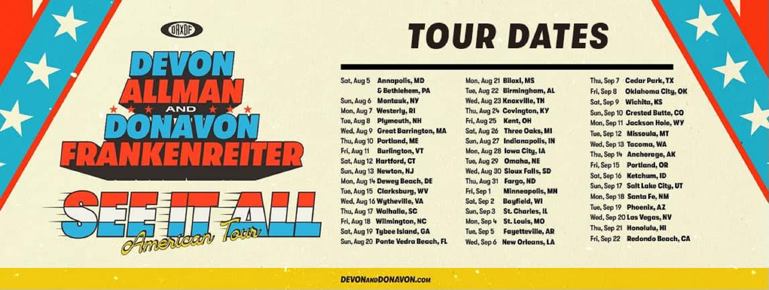 Devon Allman and Donavon Frankenreiter 'See It All' Tour – 50 Shows In 50 States! First Show: Rams Head Onstage