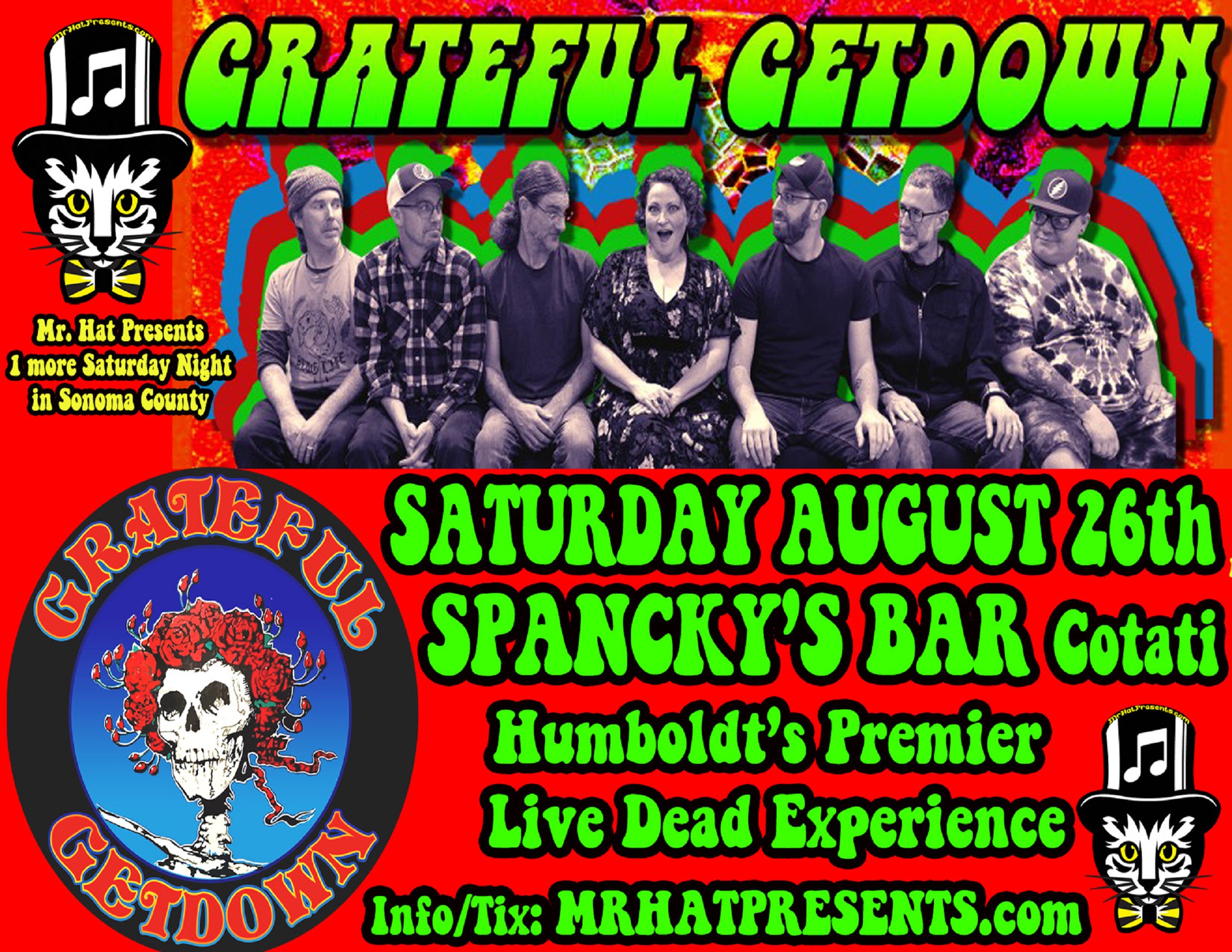 Grateful Getdown Tonight at Spancky's | 8/26/23