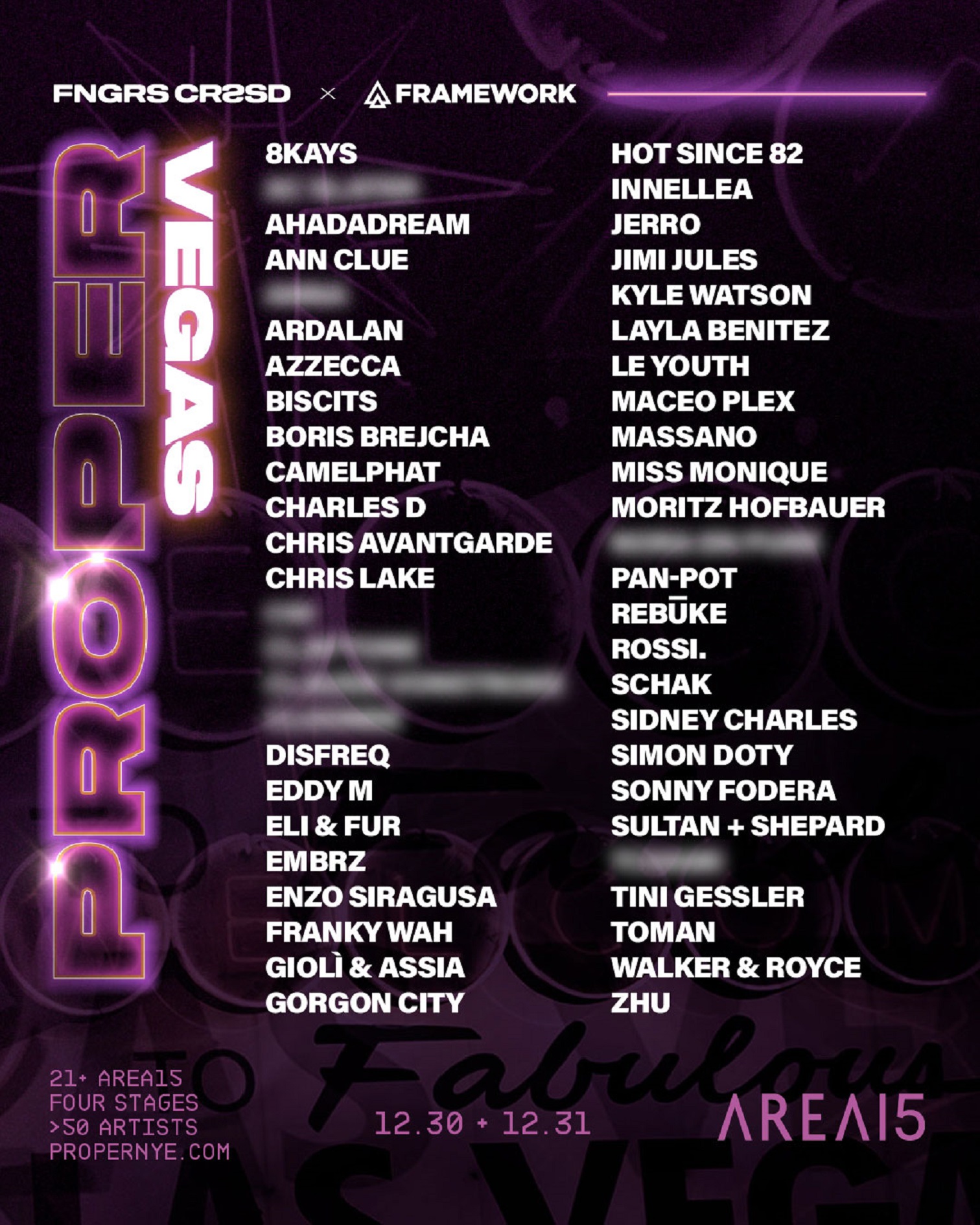 FNGRS CRSSD and Framework Announce Phase One Lineup
