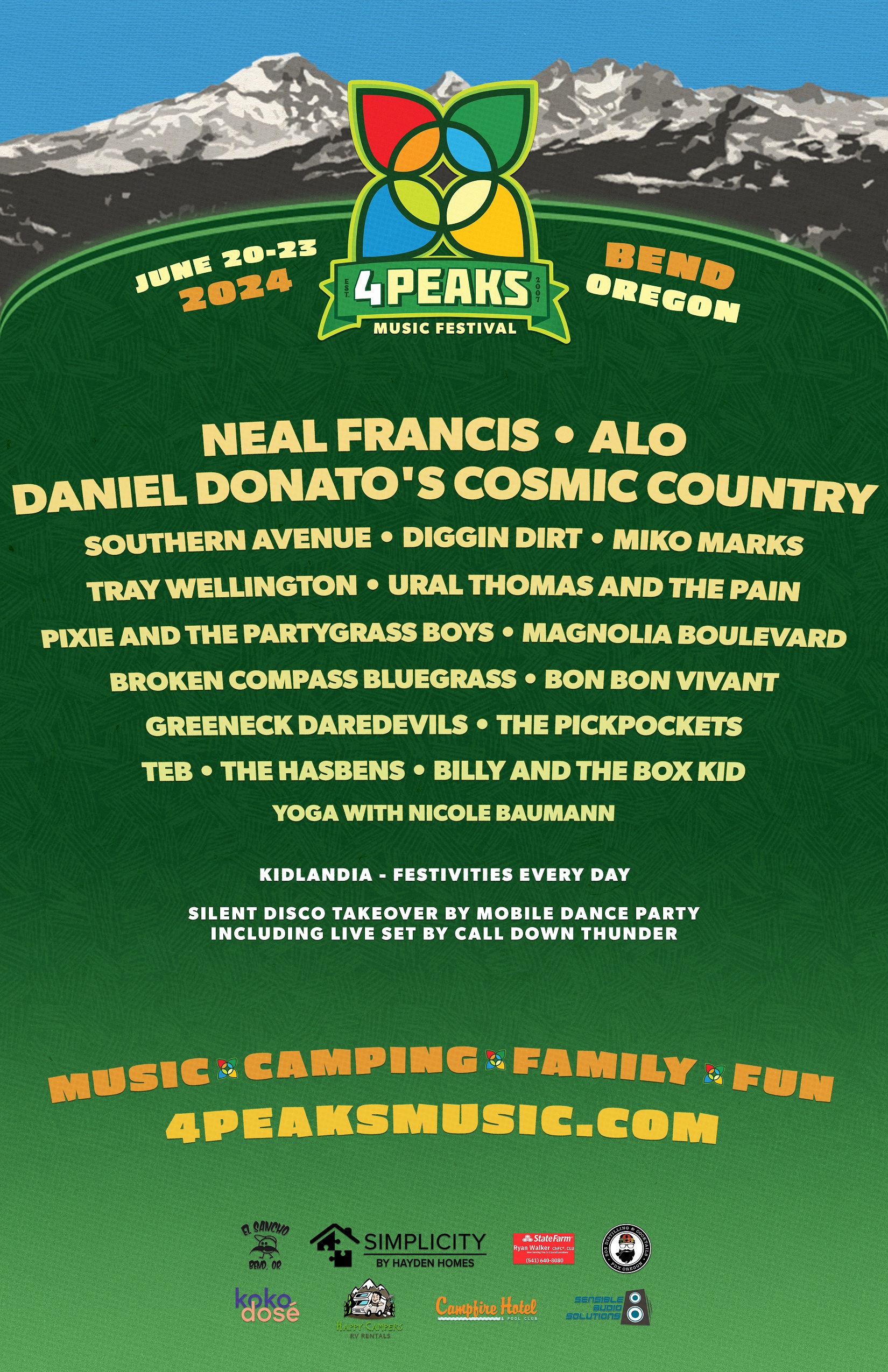 Bend’s 4 Peaks Music Festival Announces their 2024 Lineup