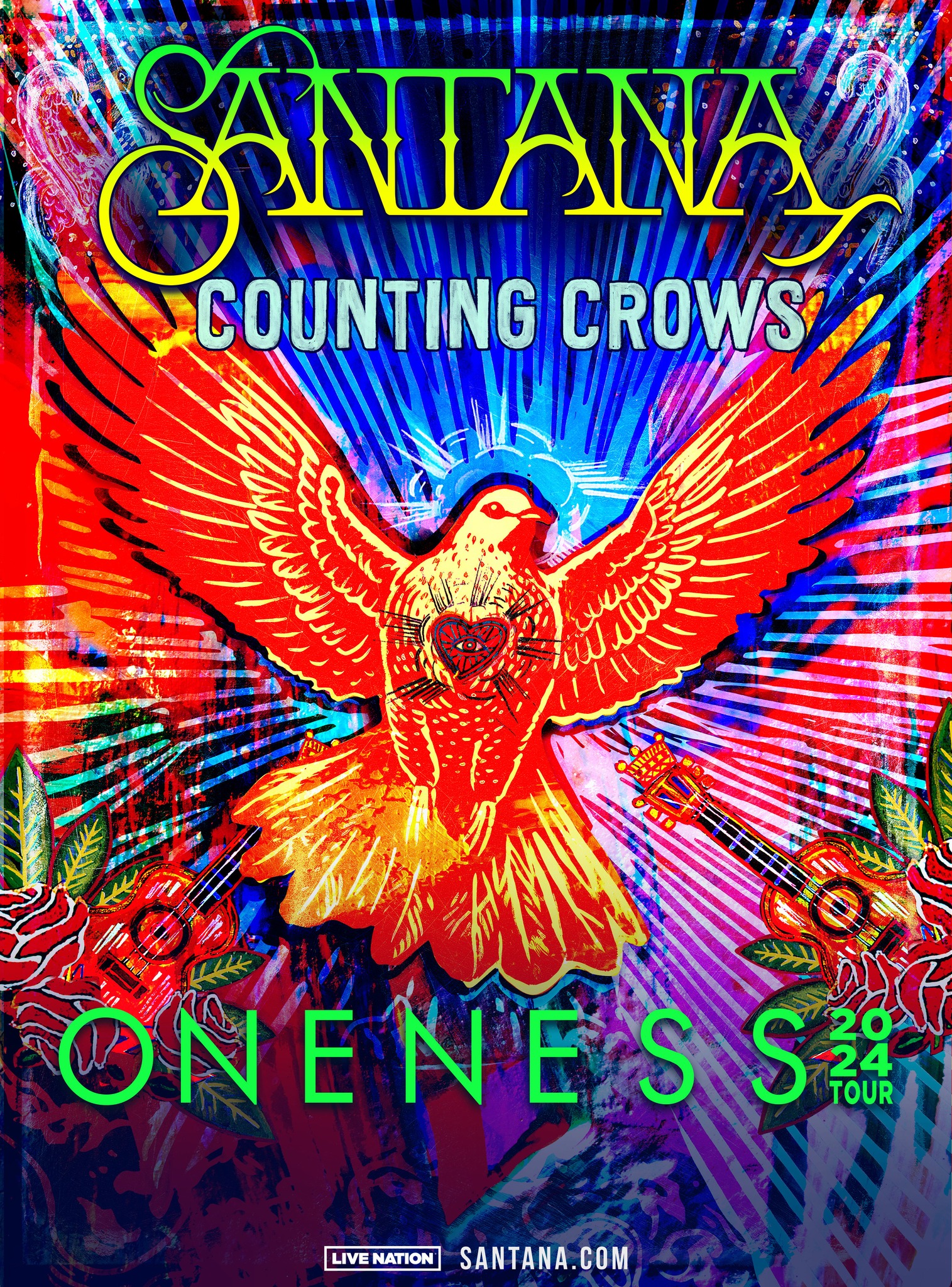 Carlos Santana and Counting Crows Announce the Oneness Tour Across North America This Summer