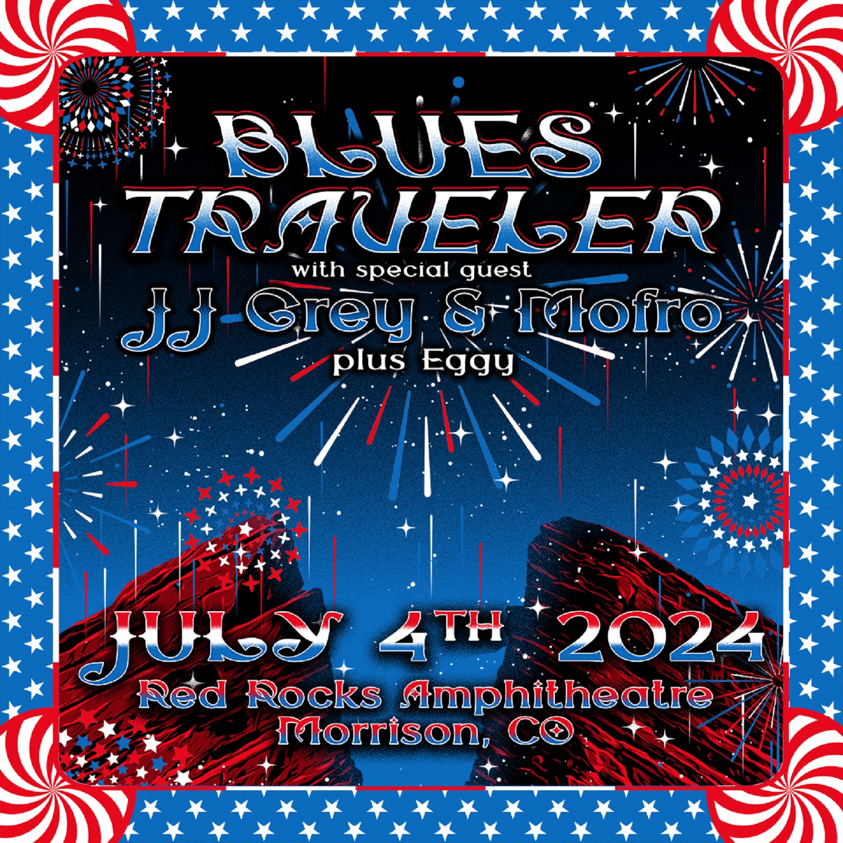 Celebrate Independence Day with BLUES TRAVELER at Red Rocks Amphitheatre