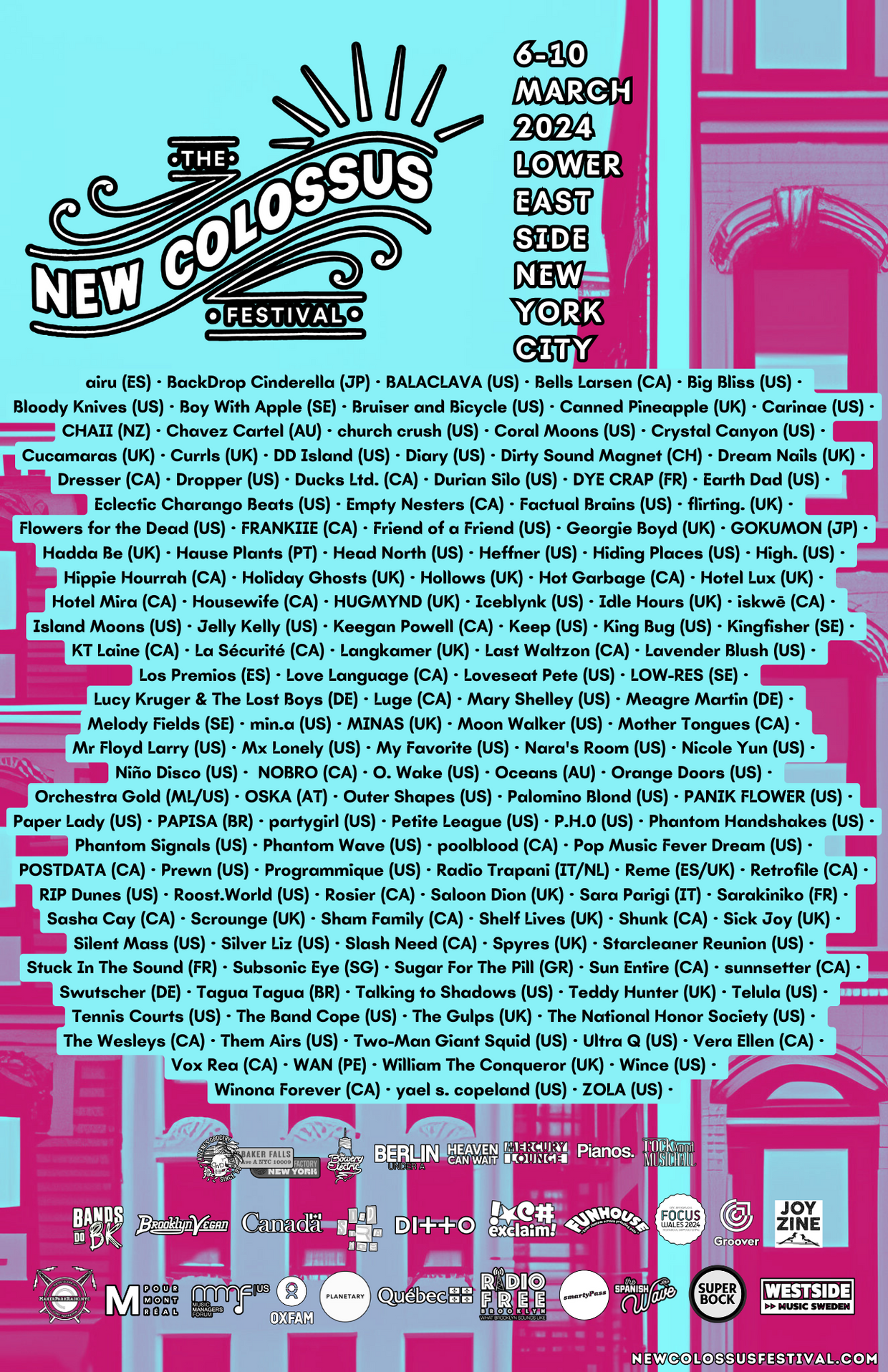 The New Colossus Festival Shares Final Line Up & Schedule