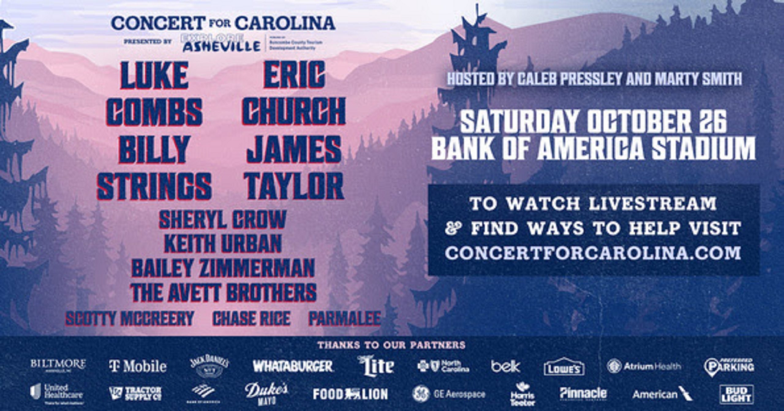 “Concert for Carolina” adds Veeps livestream due to overwhelming demand