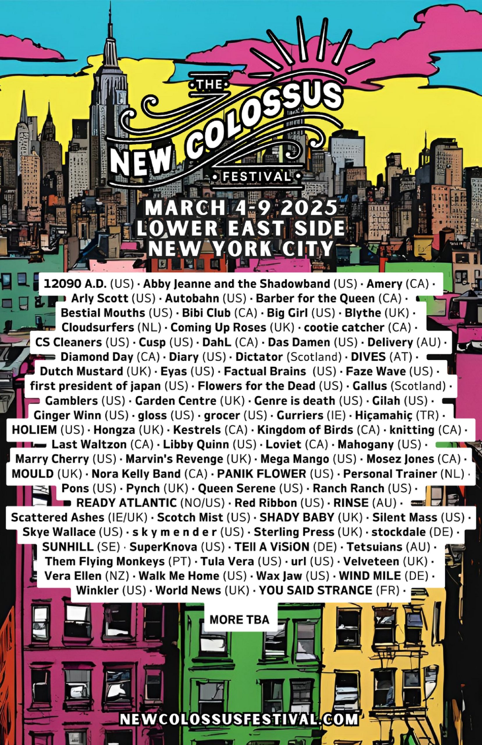 THE NEW COLOSSUS FESTIVAL REVEALS THE FIRST WAVE OF THE OVER 150 ARTISTS